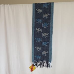 Kuna Blue Alpaca Scarf.  NWT